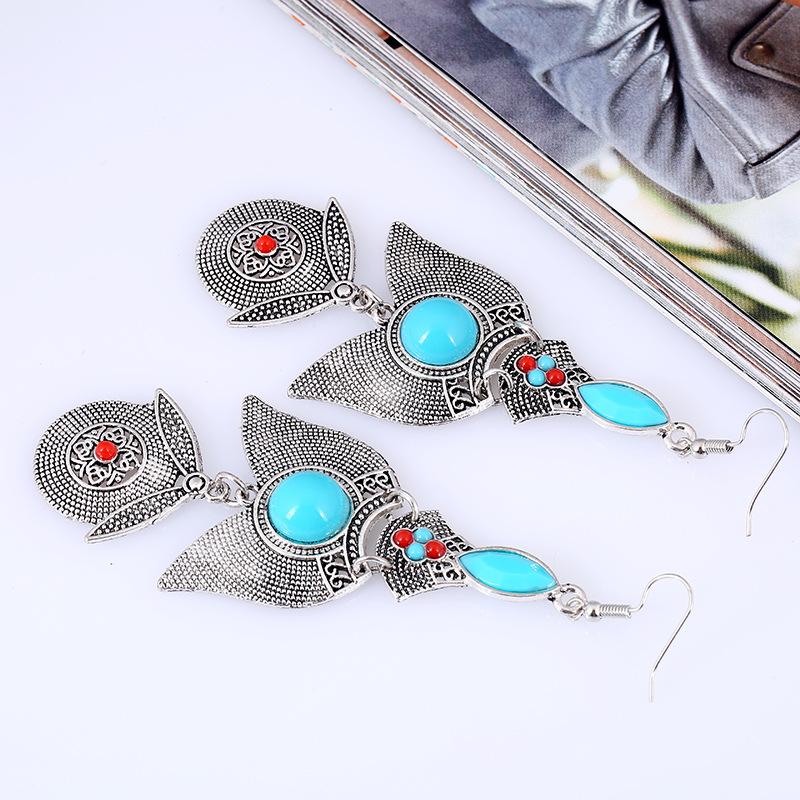 Boucles d'oreilles pendantes lustre 2023 marque Boho couleur or gros bijou cristal gitane ethnique goutte Vintage longs glands pour femmes bijoux 314Q