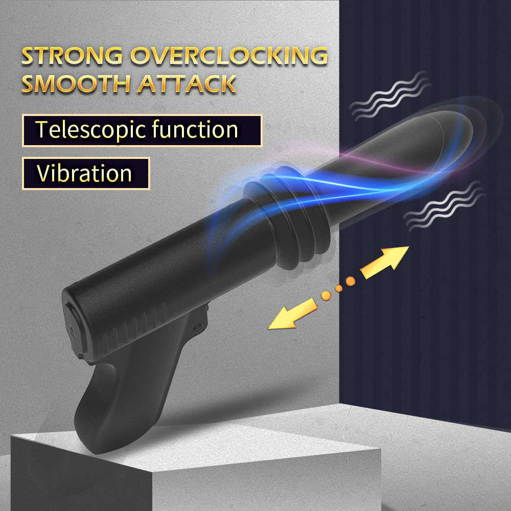 Schoonheidsartikelen Automatische telescopische dildo vibrator sexy machine voor vrouwen mannen