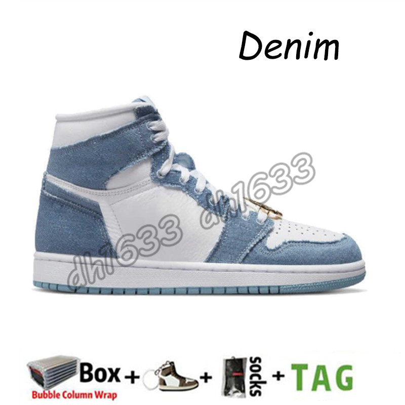 2023 avec boîte Jumpman 1 pour hommes Chaussures de basket-ball High Og 1s Starfish Lost Found Bred Patent Stage Haze Gorge Green University Blue Men Women Sneakers Trainers Taille 36-46