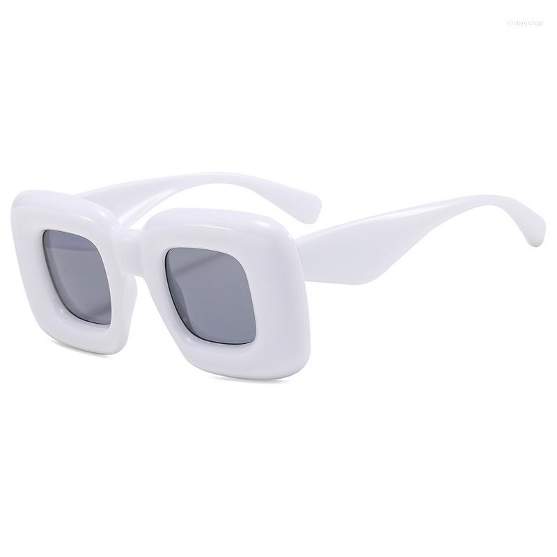 Sonnenbrille KAMMPT Übergroße quadratische Männer Frauen Mode aufgeblasene Rahmen Shades Brillen Trendiges Design UV400 Goggle Sun Glasses220E