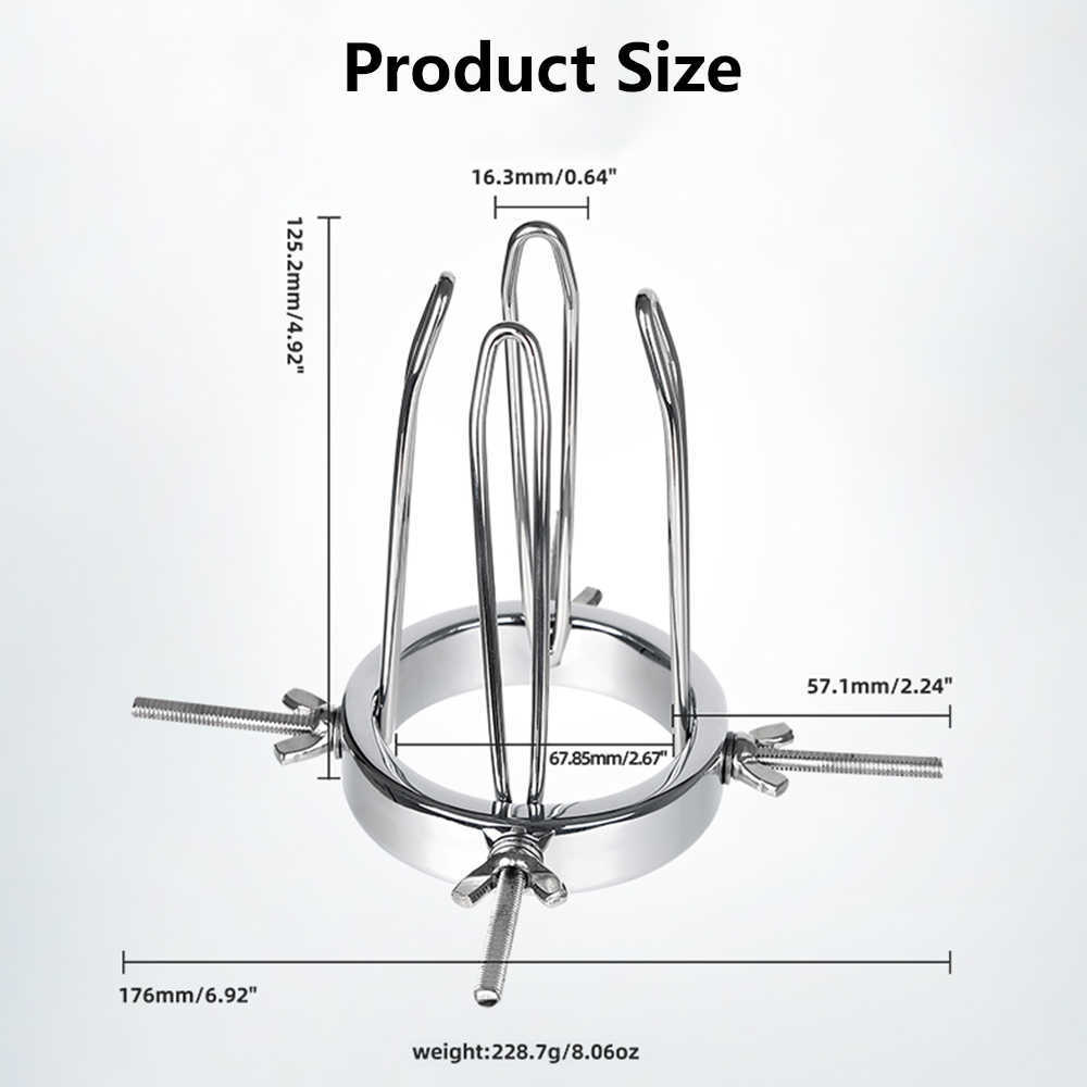 Beauty Items BDSM Metal Big Anal Plug Vaginal Dilator Adult sexy Toys Huge Butt Ass Expander Speculum Chastity Device For Women Men Gay