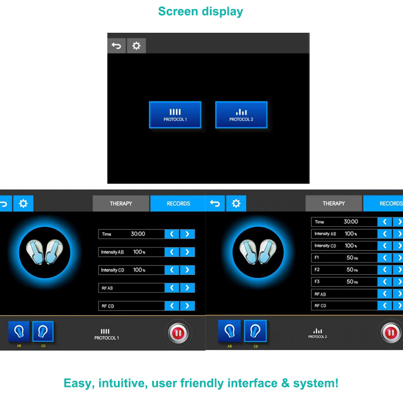 Tesla emslim body shape abdominal muscle stimulator hiemt fat burning ems muscles stimulate machines 4 handles