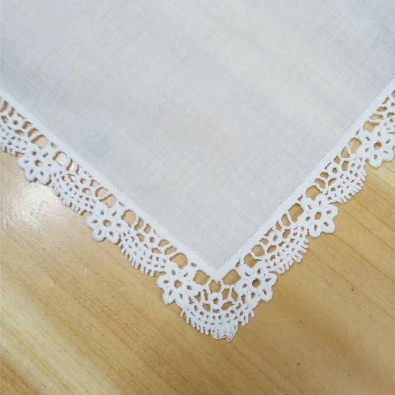 Ensemble de 12 mouchoirs de mariage en coton blanc, Hankies en dentelle au Crochet pour femmes, mouchoir pour dames 12x12 pouces