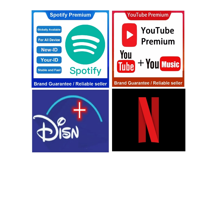 Spotify Premium YouTube Premium Netflix 4K UHD -Konto DLSNYPLUS ACTOSKODKENKUMMER KOMPLEIS ERSICHT
