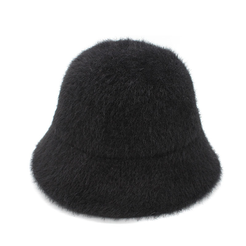 Retro Bucket Hat Women Fisherman Hats Basin Cap Girl Autumn Winter Warm imitation Mink velvet Caps Woman Christmas Gift