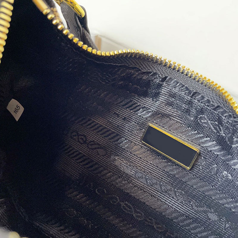 Nylon Hobo Armpit Shoulder Bag Triangle Jacquard Women Handbags Purse 3 in 1 Waist Bags Chain Crossbody Bags Removable Strap Fabric Zipper Pouch Tote Wallet