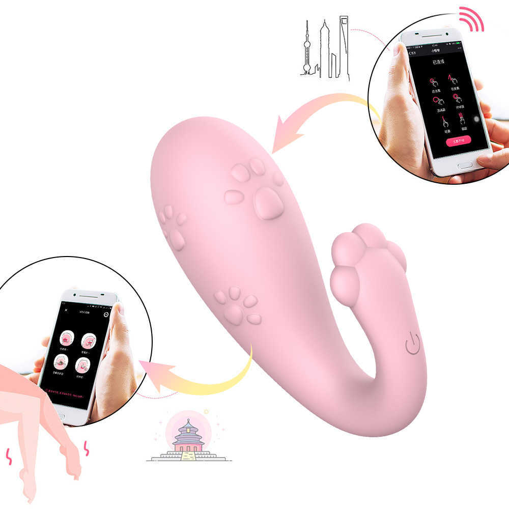 Vibrateur Olo Sex Toys pour femmes App contrôle Monster Pub Silicone 8 fréquence g Spot Massage jouet adulte jeu 0803