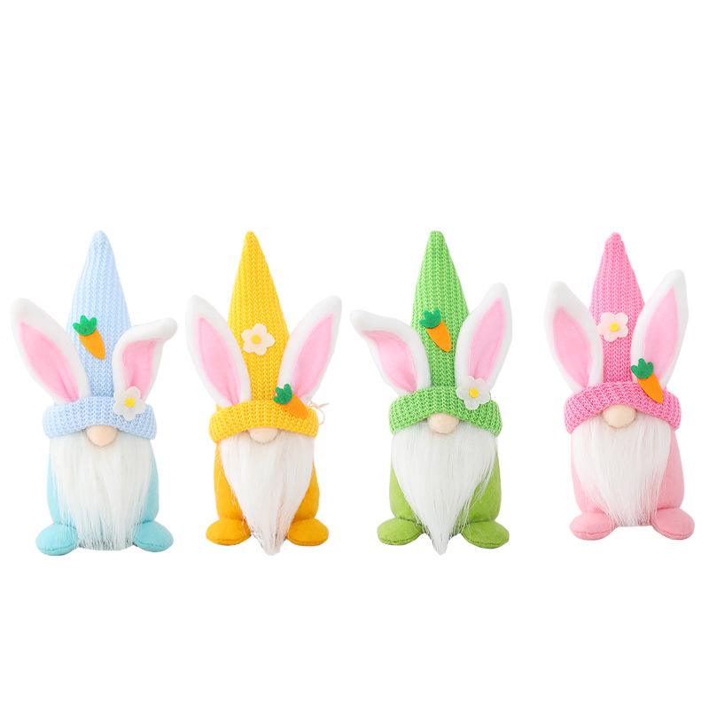 2023 Pascua sin rostro Gnome Rabbit Doll Party Favors Kids Gift Toys Feliz Pascua Decoraciones para el hogar Spring Hanging Bunny Ornaments ss0119