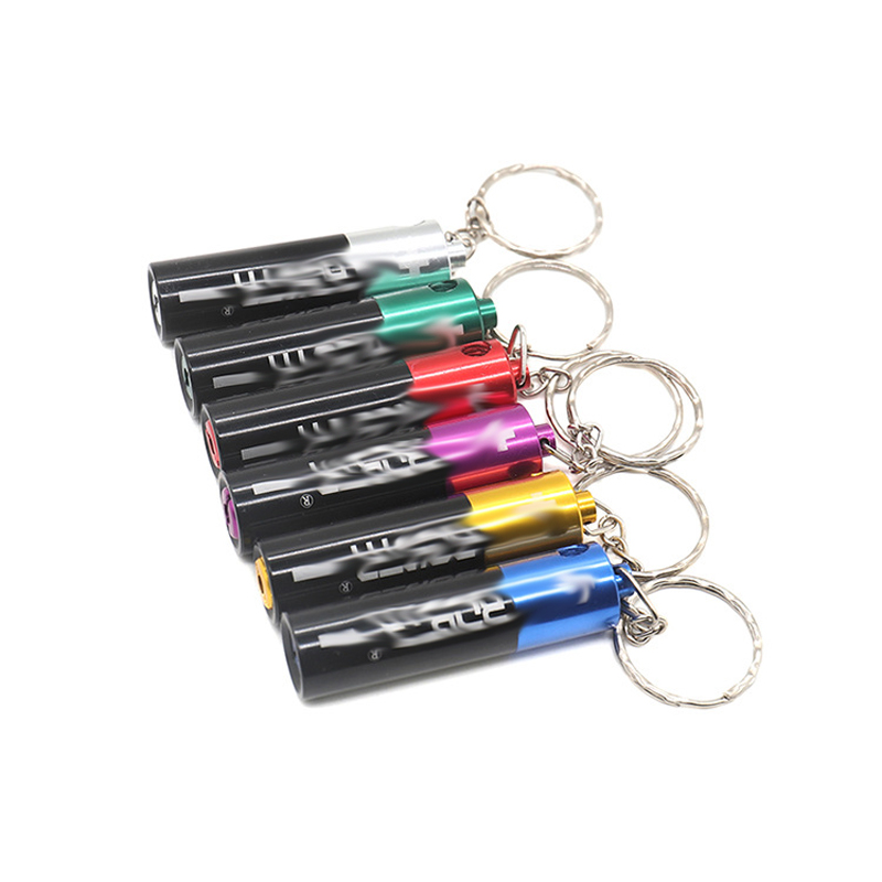 Tubos criativos Cadeia -chave Bateria de metal de alumínio Mini tubo conveniente e fácil de ocultar tubos removíveis de várias cores Acessório para fumantes para presente