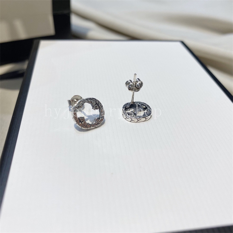 Double G Designer Letter G Logo Round Stud Earring Pendant Necklace Armband Ring Set 925 Sterlling Silver Jewelry Men Women Valen232V
