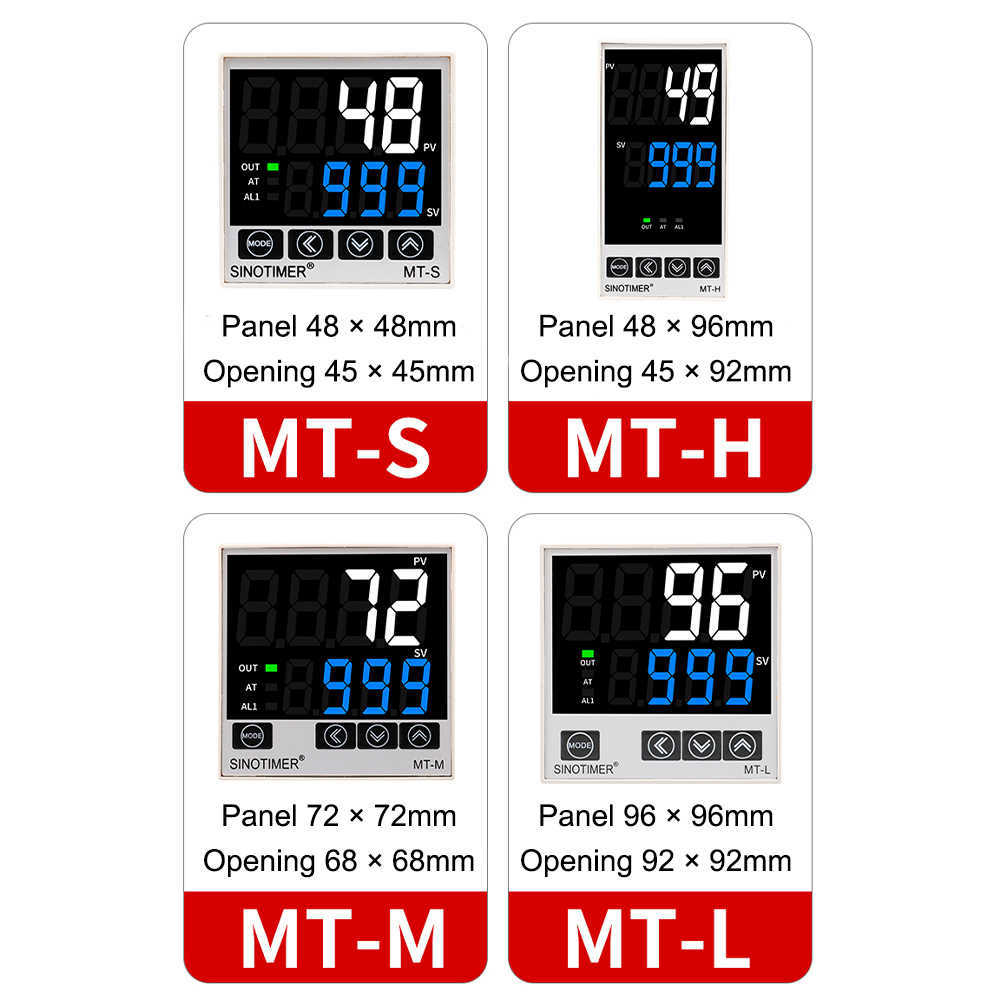 AC110V 220V Digital PID Intelligent termostat Temperaturregulator Relä/SSR Dubbelutgång Termoelement K/E/J/N -ingång