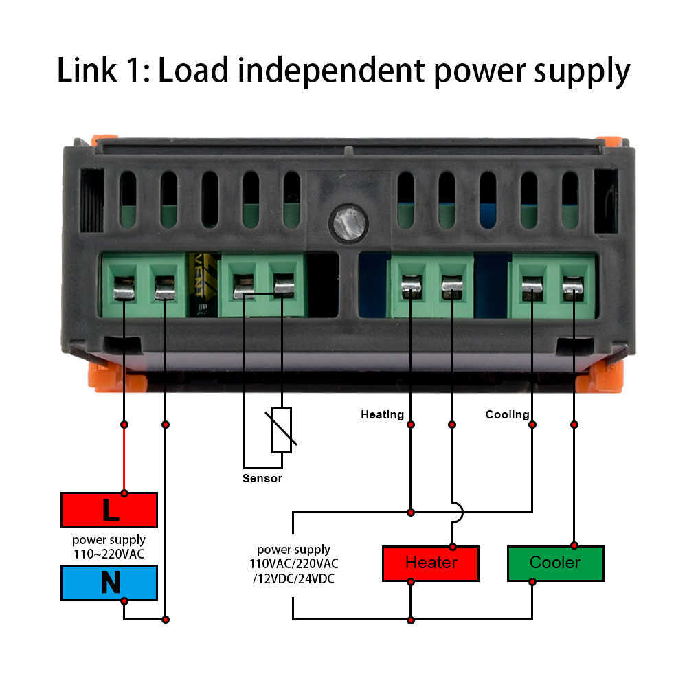 STC-1000 STC 1000 Dijital Sıcaklık Kontrolör Termostat Termoregülatör İnkübatör Röle LED 10A Isıtma Soğutma 110V 220V