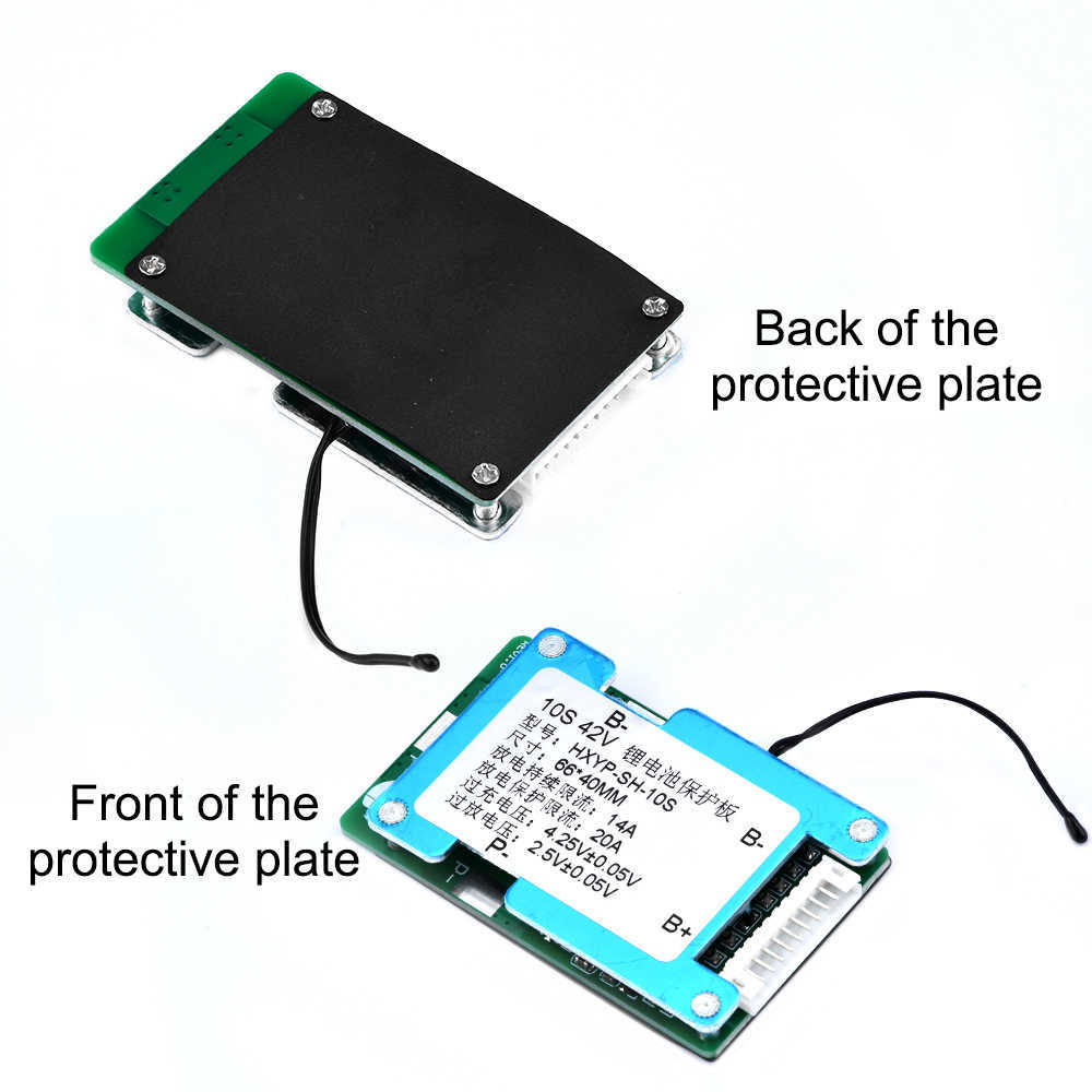 LifePO4 BMS 10S 42V 20A Lithium Battery Protection Board with Balance NTC Temperature Sensor Same/Separate Port Connection