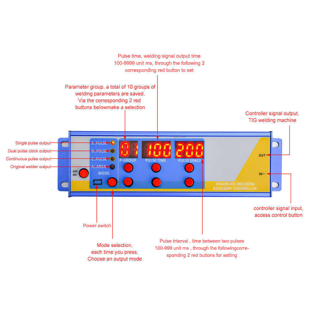 Feuille de contrôleur de Machine froide de soudage à l'arc sous argon, points d'impulsion Laser