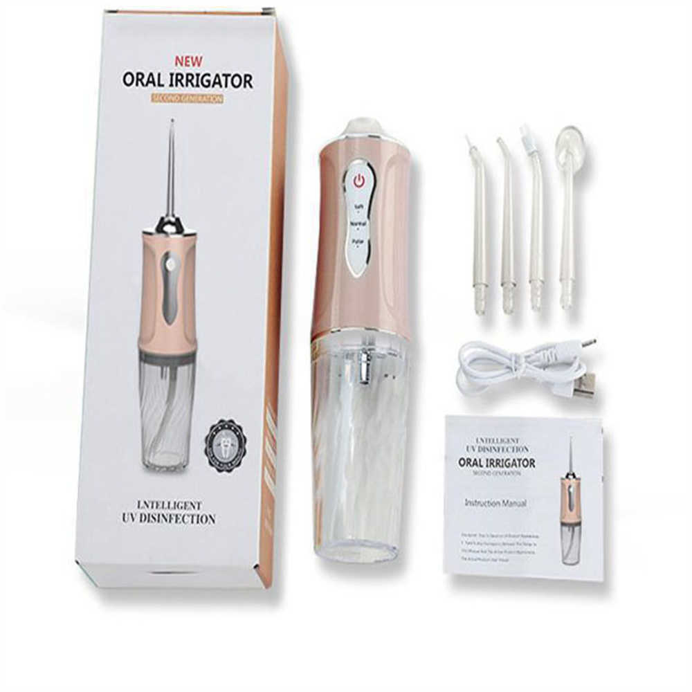 Irrigatori orali Altro Irrigatore l'igiene Idropulsore ricaricabile USB Getto dentale portatile 220ML Detergente batteri dei denti a prova di serbatoio 221215