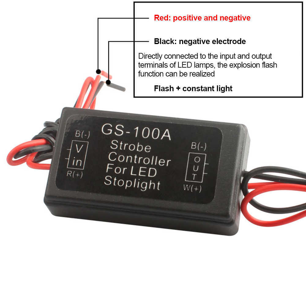 Universal Strobe Controller Brake Light Flasher Module Flashing Back Rear DC12V-24V LED Flash Tail Stop Accessories