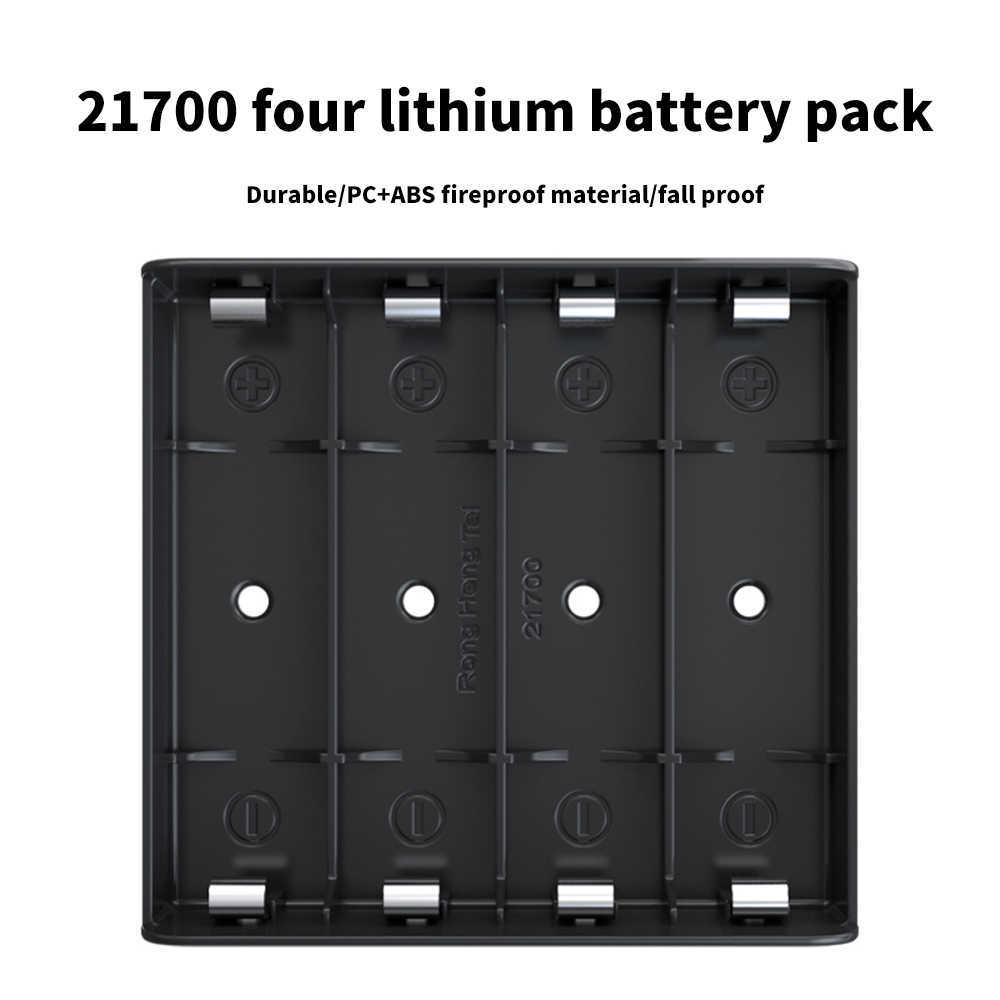 DIY ABS 21700 Power Bank Cases 1x 2x 3x 4x 21700 Batterilagring Box Fall 1 2 3 4 Slot Batteries behållare