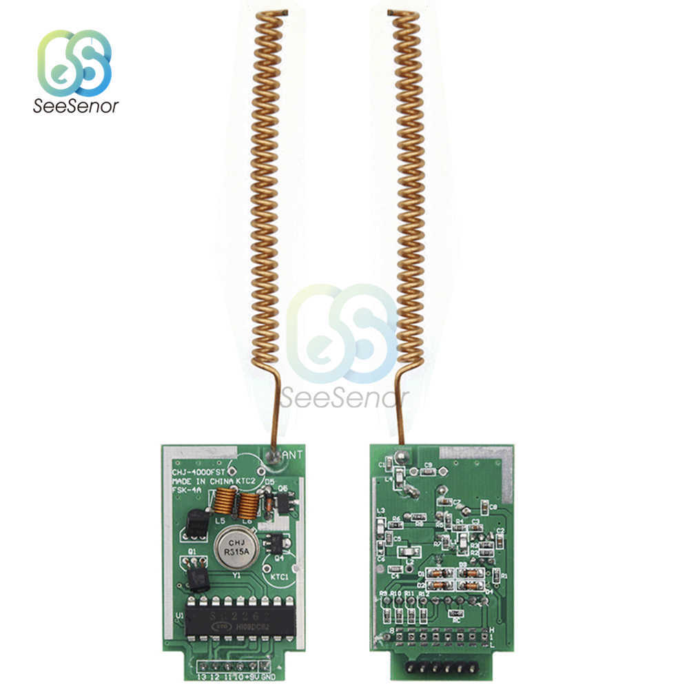 DC 9V 433MHz FST4000m Yüksek Güçlü Kablosuz Verici Modülü FSK-4A Uzak Alıcı-Veren TTL Seviye Giriş Sinyali