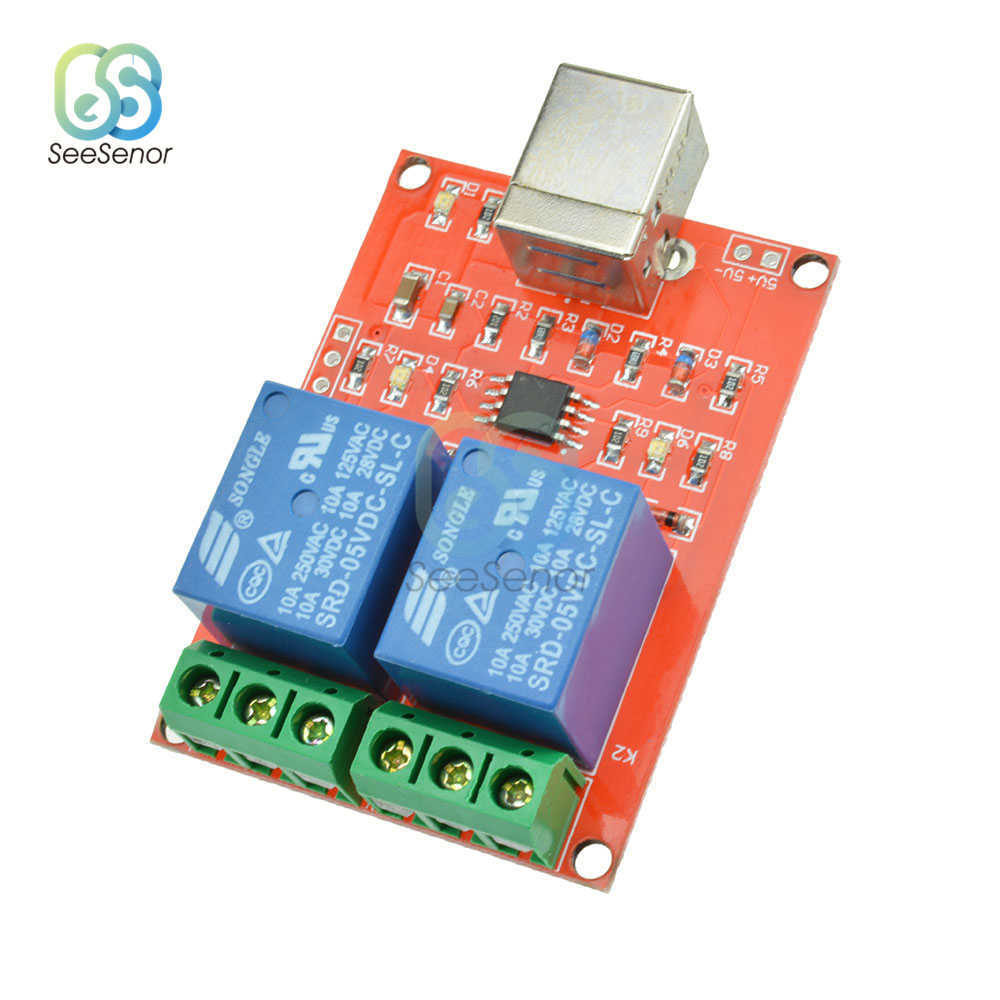 5V 12V 1 2 4 8 Channel USB Relay Control Switch Programmerbar dator för Smart Home PC Intelligent Ler