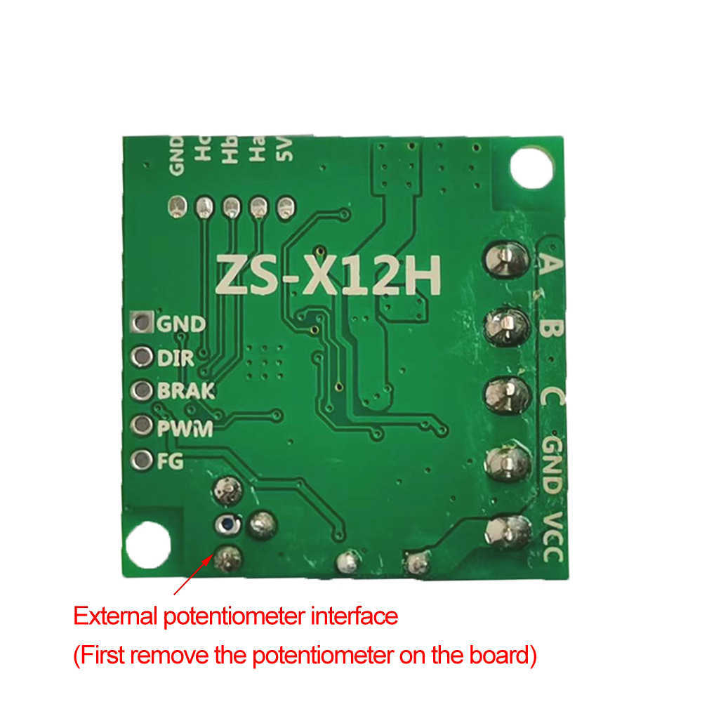 DC6-28V Trefas DC Borstlös motorhastighetsstyrenhet PWM Justerbar regulatorstyrning Guvernör Switch med Hall Drive