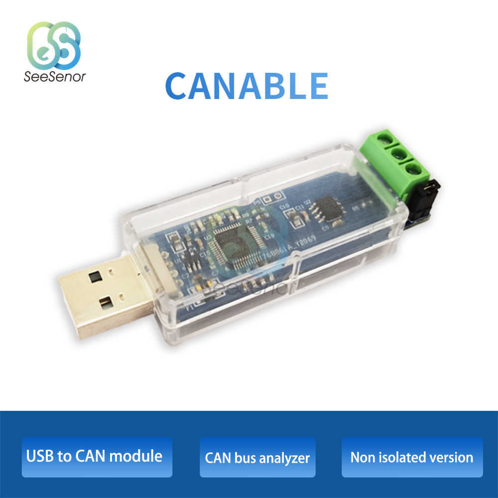 Adaptateur de débogage CANable USB vers Module de Conversion Analyseur de Bus Assistant de débogage Isolation/Version non isolée