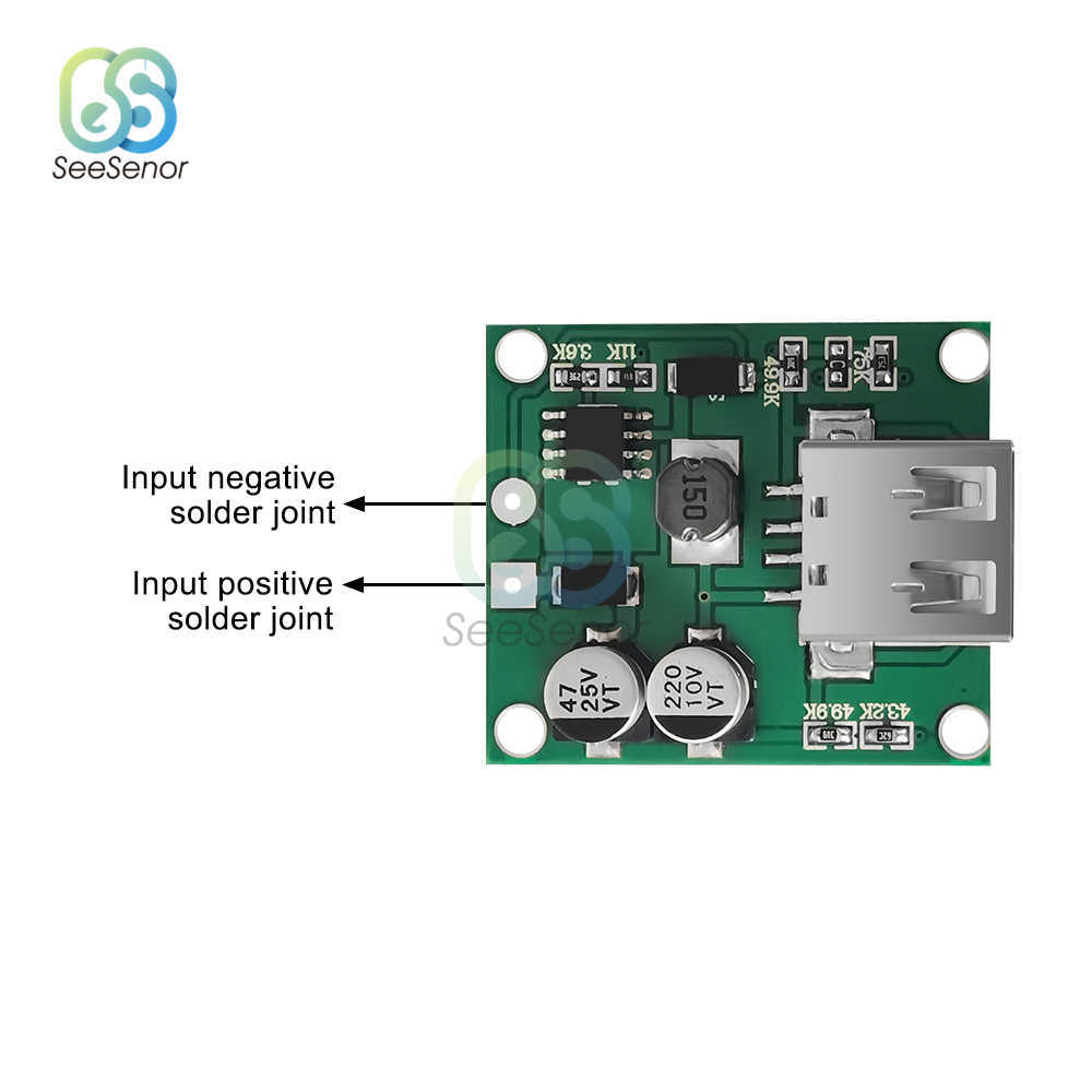 5V-20V a 5V 2A Painel solar Banco de energia USB Regulador de tensão USB Regulador de regulamentação automática Identificação