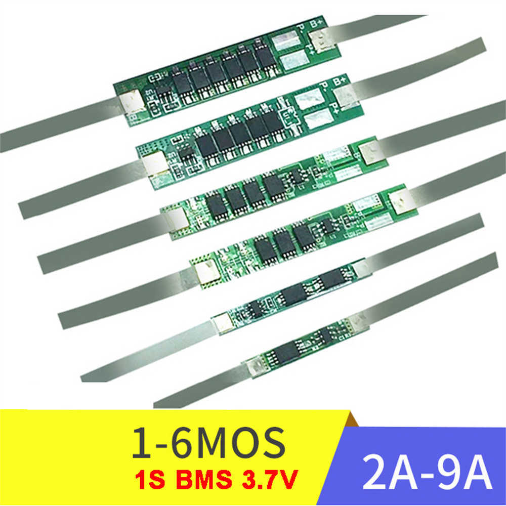 1S BMS 3.7V 2A 3A 4.5A 6A 7.5A 9A 18650パワーバンク/エレクトリックおもちゃのニッケル溶接付きバッテリー充電保護板