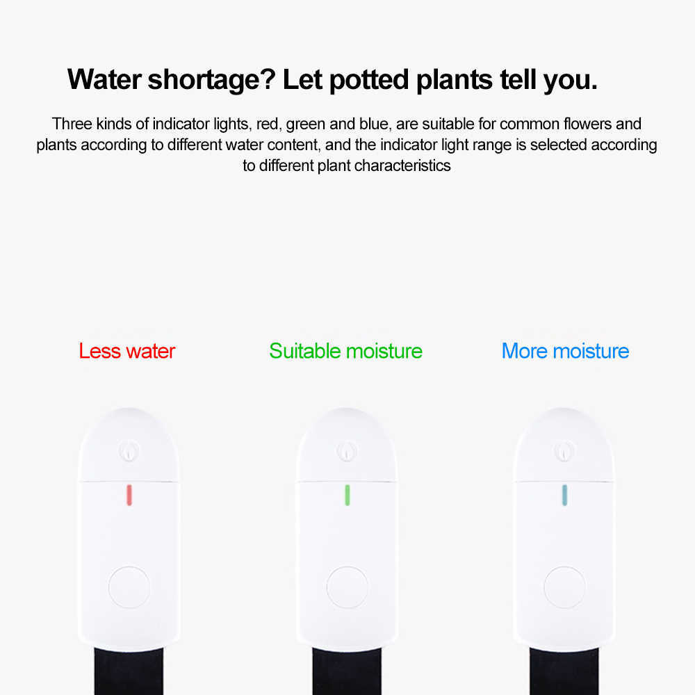 Monitor del sensore di umidità del suolo Cura del giardino Pianta Erba Acqua Tester intelligente Rilevatore di giardinaggio fiori Misuratore di umidità