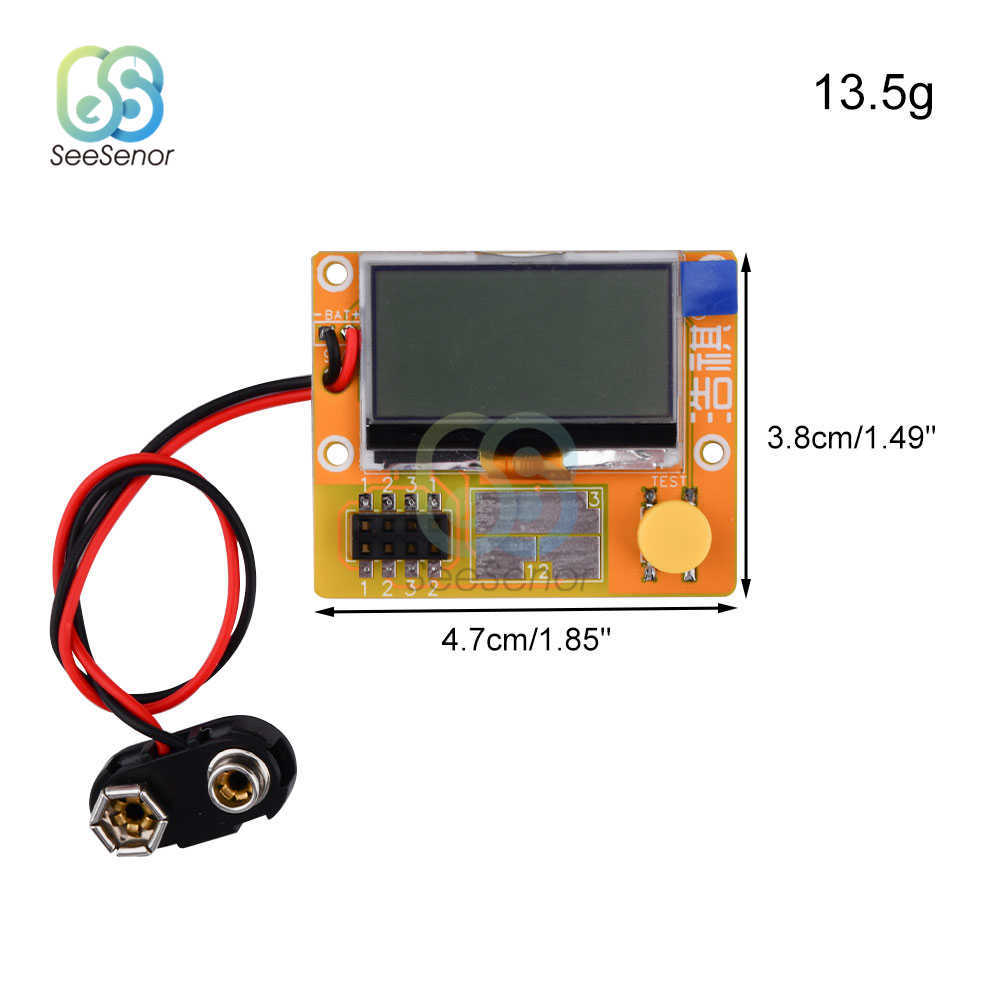 Neuer LCR-T4 Tiny Transistor Tester 12864LCD ESR Meter Diode Triode Kapazität Induktivität Thyristor PNP NPN Bipolar