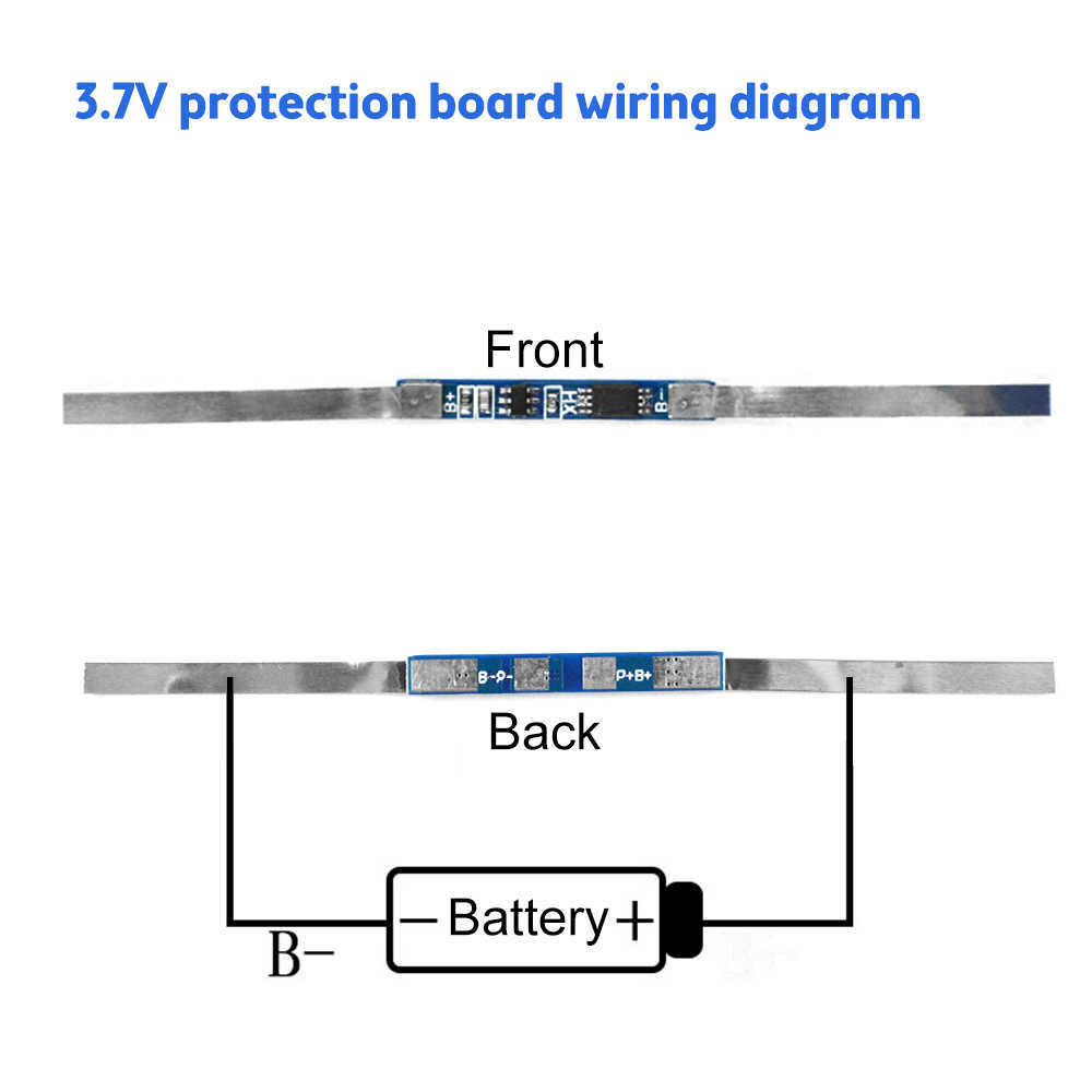 10 Stück 1S 3,7 V 3A Li-Ion BMS PCM Batterieschutzplatine für 18650 Lithium-Ionen-Lithium-Ionen-Akku