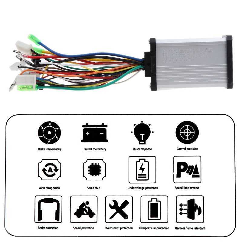 36V/48V 250W Brushless DC-Motor Contrôleur de vitesse Régulateur de tension Réglable Vélo électrique E-scooters Motor Driver