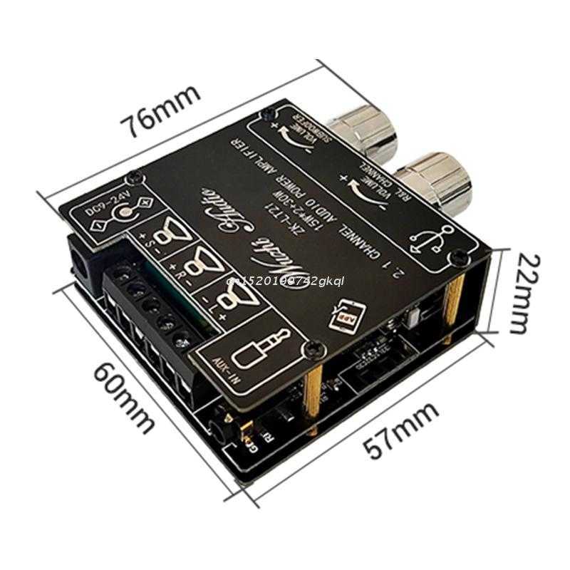 ZK-LT21 Justerbar Bluetooth-kompatibel ljud-digital Power Amplifier Stereo Board 2.1 Channel DC 15W Lägg till 15W Lägg till 30W för hem