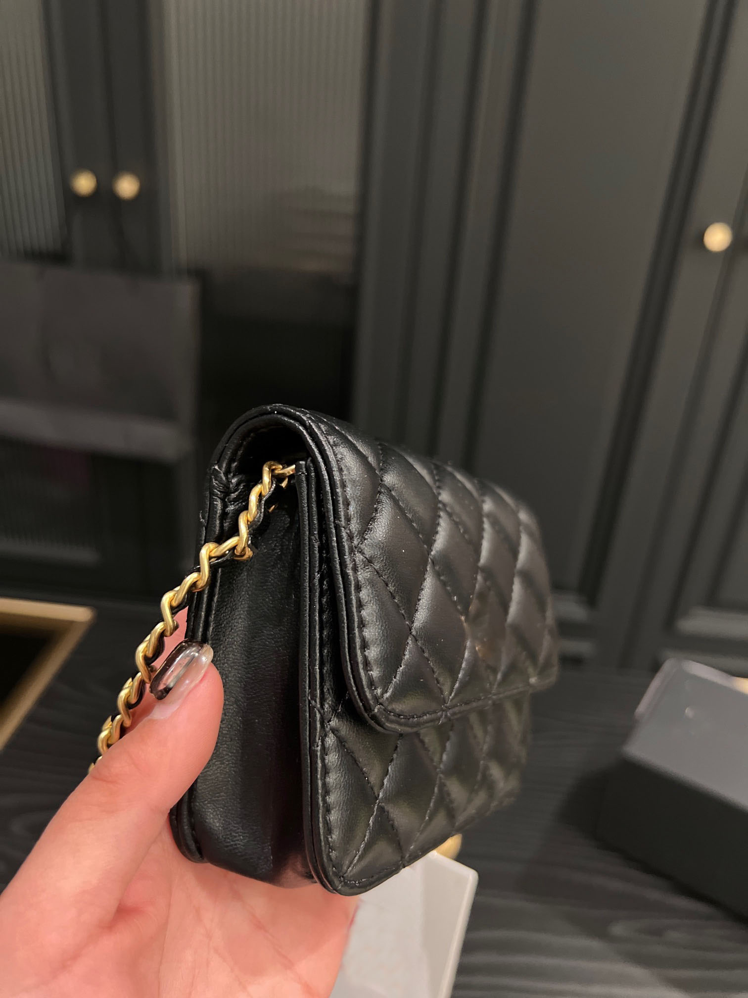 Vintage CC Designer Bags Women Mini Woc Shoulder Bags With Gold Ball Cf Flap Purse Classic Small Designers Tote Bags Lady Black Handbags Quilted Crossbody Bag Wallet