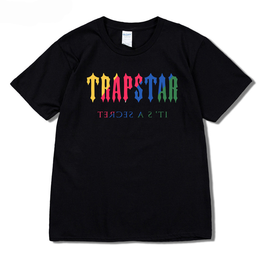 Designerski koszulki Trapstar Undersea Kolor drukowane Mężczyźni T-shirt Summer Oddychający swobodny krótki rękaw Street Botwna marka T Shirts