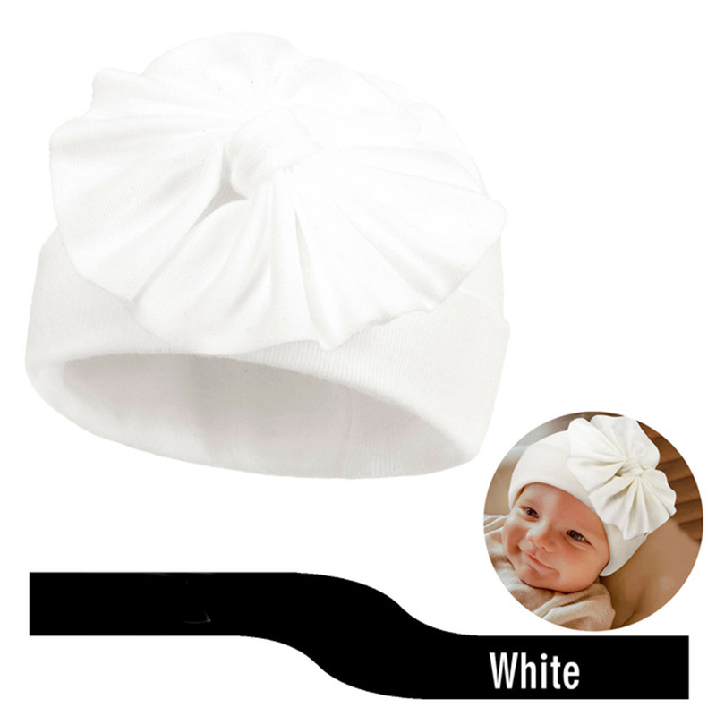 Mützen Hüte Übergroße große Schleife Motorhaube für Baby Kopfbedeckung Neugeborenen Schleife Turban Hut Niedliche Baumwolle Solide Hairbow Beanie Hasenmütze Säuglingshüte