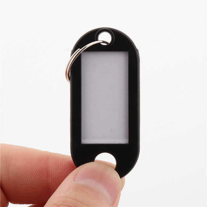 High quality 367 Colour Plastic key card Badge Key Holder chain Organizer Luggage ID Label rings Name Cards