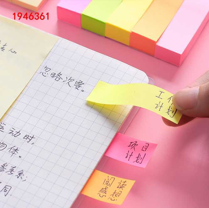 100 feuilles une couleur papier bloc-Notes Notes autocollantes signet Point it marqueur autocollant bureau fournitures scolaires cahiers