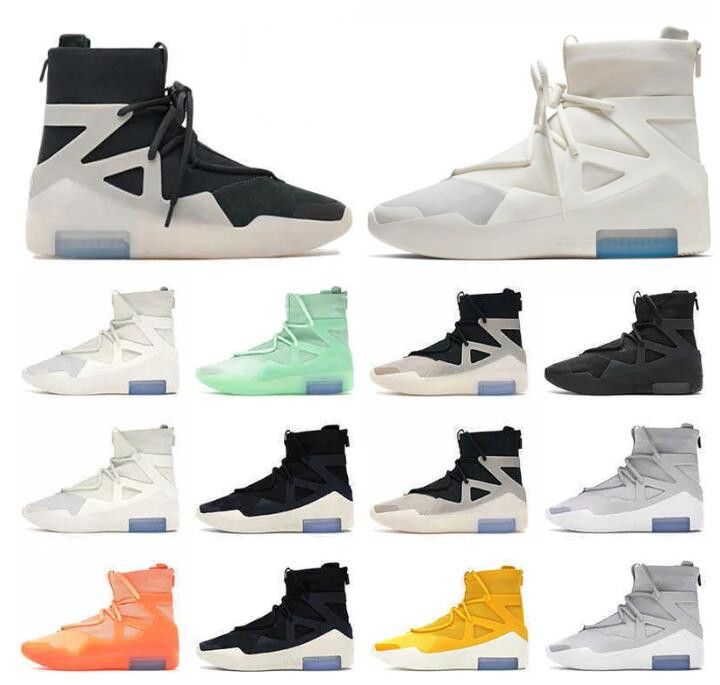 OG Basketball Shoes High Sneakers Triple Black Oatmeal String Light Bone Sail Off-Noir Designer 2023 Men Femmes Peur 1 Dieux La question