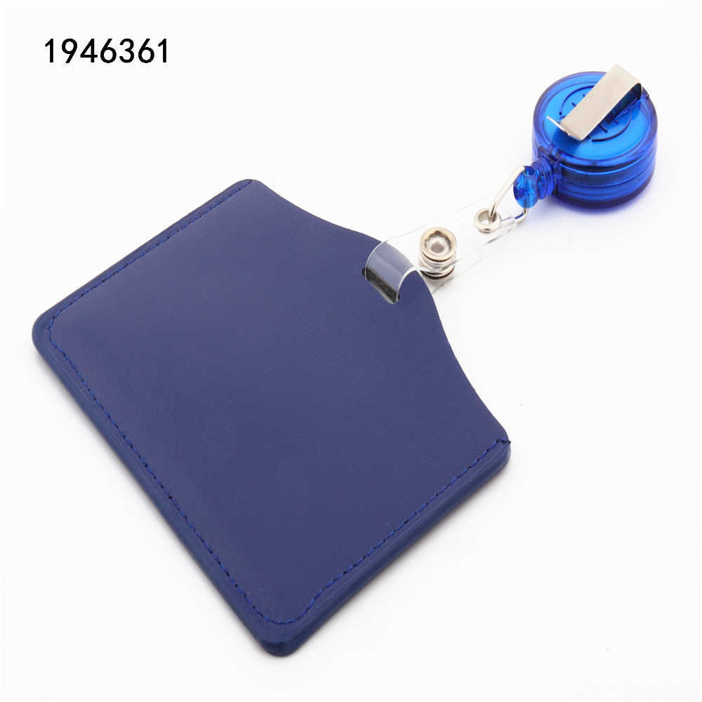 H￶gkvalitativ 617 PU LEATHER MATERIAL KORTSLESE ID BADGE Bank Kreditkort H￥llare Tillbeh￶r Skolstudentkontor