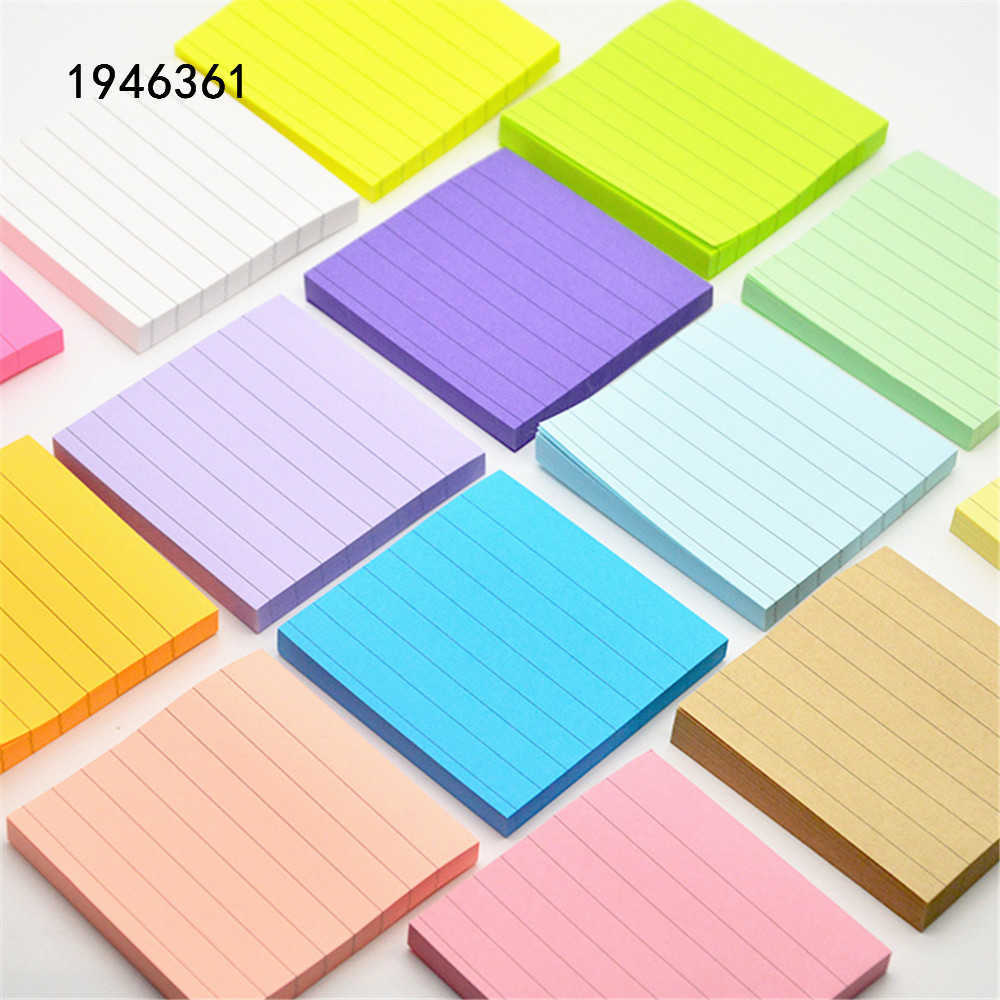 Linea orizzontale 80 fogli di carta Memo Pad Sticky Notes Segnalibro Point it Marker Sticker Materiale scolastico ufficio Quaderni