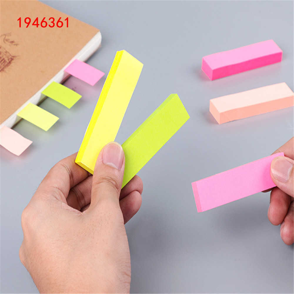 100 folhas One Color Paper Memo Pad Sticky Notes Markmark Point It Marker Sticker Office Supplies Notebooks