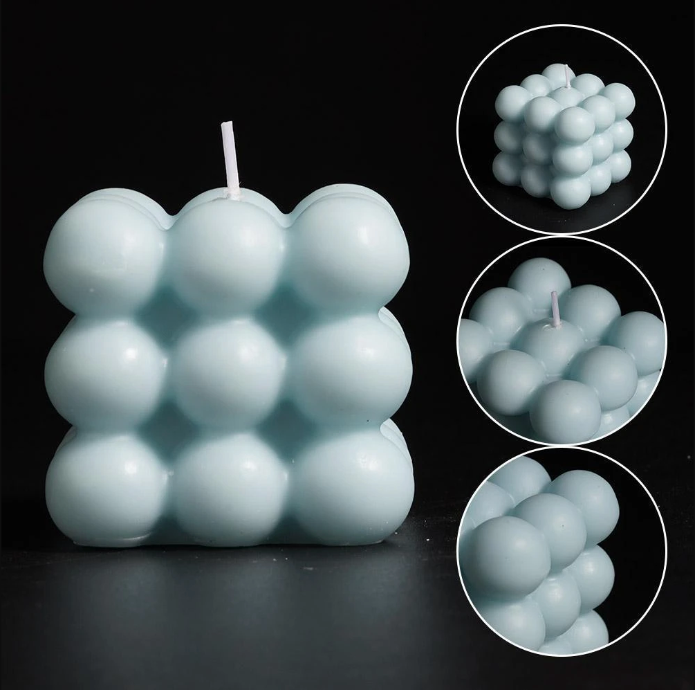 المنزل تزيين الشمعة Cube Bubble Candles Soy Wax Aromatherapy Cube Candle Scated