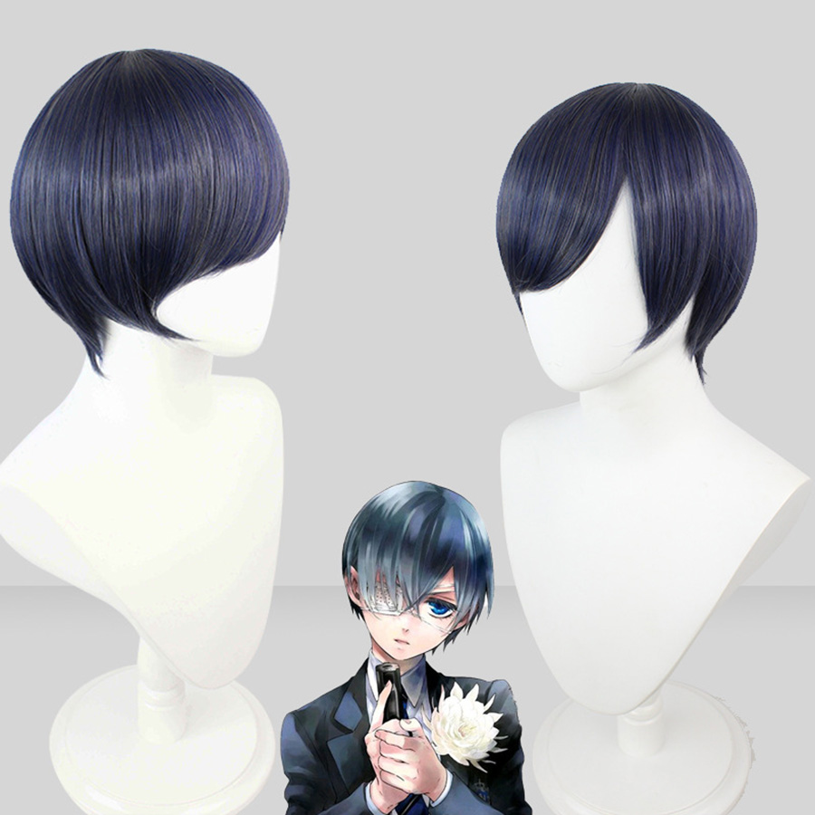 Costumes d'anime 13e anniversaire Black Butler Ciel Phantomhive Smile Cosplay Cost Carnival pour Halloween Wig Shoes