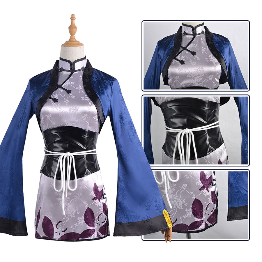 أزياء أنيمي Black Butler Ran Mao Cosplay Cheongsam Halloween Carnival carnival asholds wig