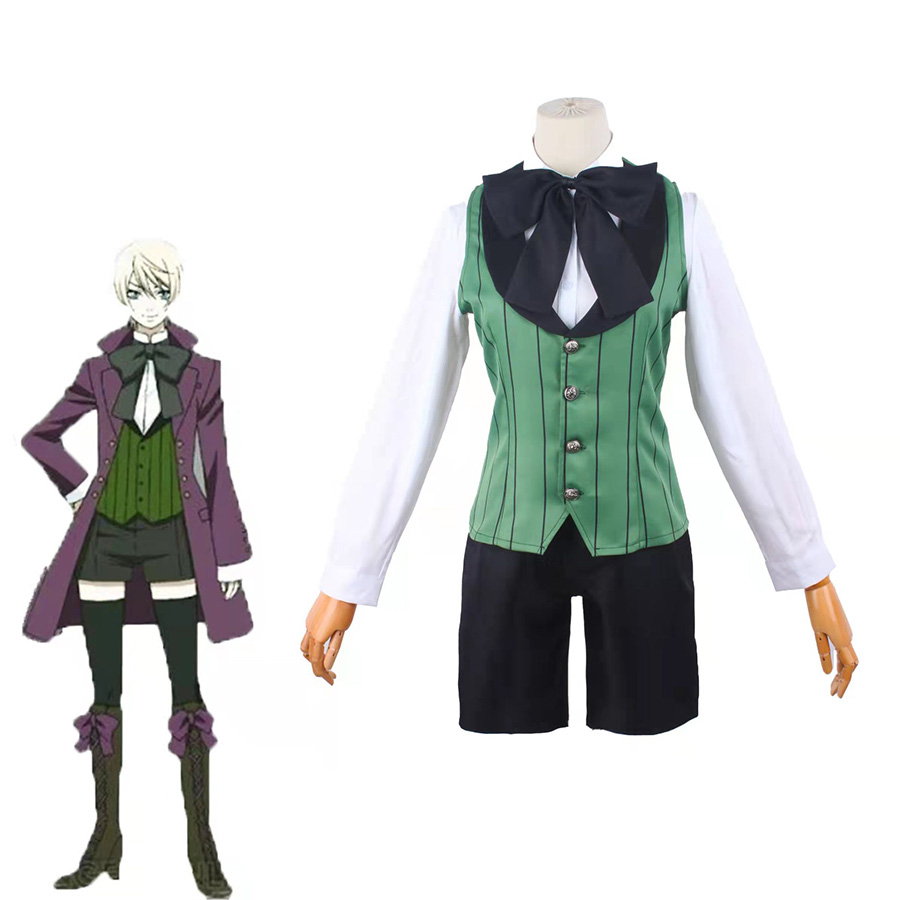 Anime Costumes Black Butler Alois Trancy Cosplay Suit Carnival for Halloween Wig Shoes