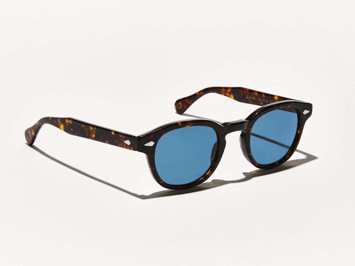 Najwyższej jakości Johnny Depp Lemtosh Style Sunglasses Men Men Vintage okrągły odcień Ocean Lens Design Mander Tranentna rama Sun Glasse218t
