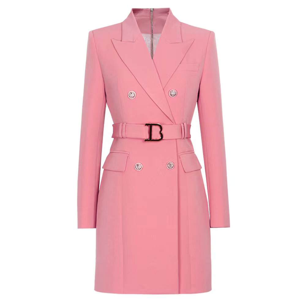 Damen-Designer-Kleider, Marke, Temperament, schlanke Taille, modisches Design, Sinn für Netz, rot, gebraten, Straßenkleid A87
