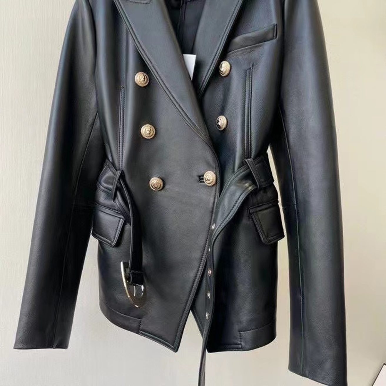 Womens Designer Jackets Woman Short Coats Balm Autumn Spring Style Slim For Lady Genuine leather Jacket Coat