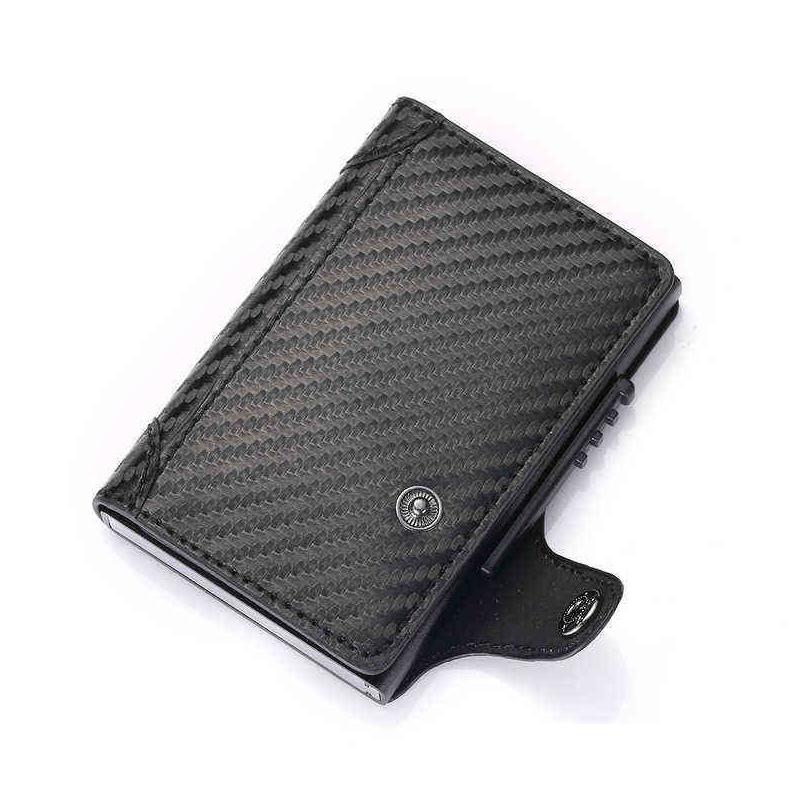 Money Clips Zovyvol Mężczyźni i kobiety Slim Card Uchwyt karty Włókno PU skórzany portfel RFID Case do podróży Drop J220809 Deliv281k