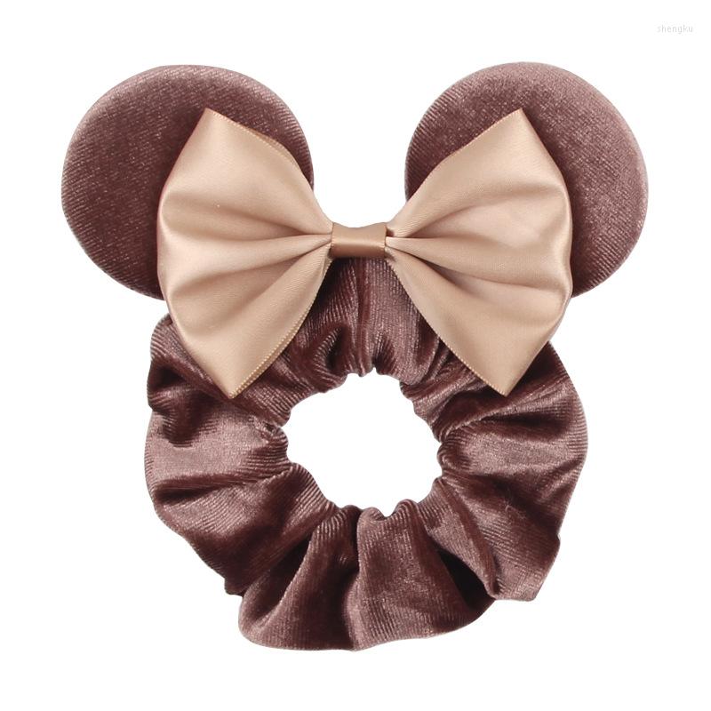 Acessórios de cabelo 2023 S Christmas Mouse Orelhas Lantejoulas Arcos Headband Mulheres Veludo Scrunchies Bandas para Meninas Festa DIY191K